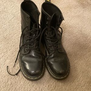 Dr martens classic black combat boots size 8
